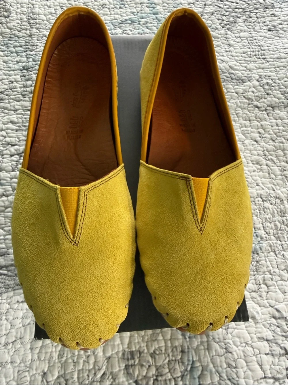 Spring Step Yellow Suede Flats - Kathaleta - Picture 3 of 6